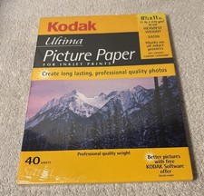 KODAK ULTIMA PHOTO PAPER 40 Sheet 8.5"x11" Satin Finish BRAND NEW/SEALED