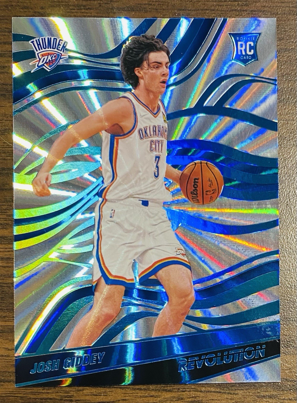 2021-22 Panini Revolution #111 Josh Giddey Rookie RC Sunburst #/60 Thunder