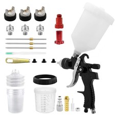 Hvlp Paint Spray Gun 1.41.72.0mm Nozzles Gravity Feed For Car Auto Refinishing