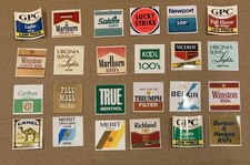 Lot of 24!!! Vintage Cigarette Vending Machine 2” x 2”Plastic Labels
