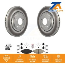 Front Coat Disc Brake Rotors Ceramic Pad Kit For Honda Pilot Ridgeline Acura MDX