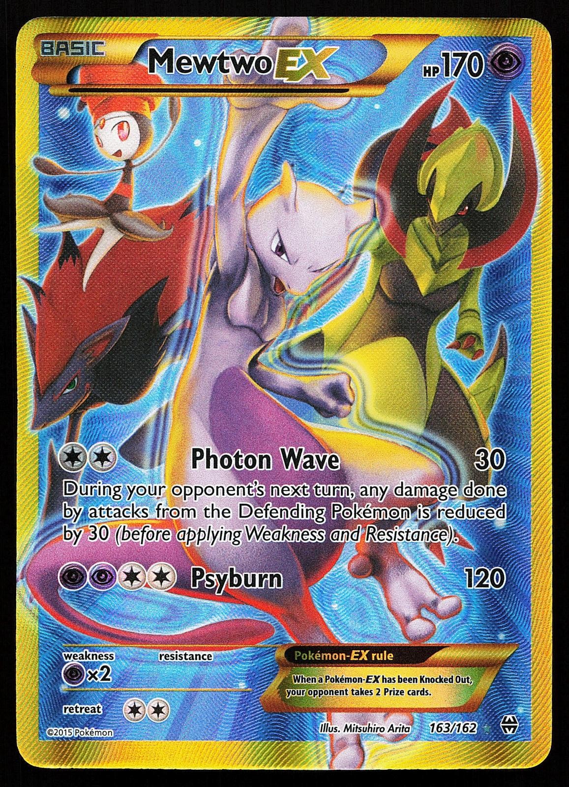 Mewtwo EX 163/162 Holo Secret Rare BREAKthrough Pokemon Card