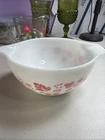 Vintage PYREX Pink Gooseberry 441 Double Spout Cinderella Mixing Bowl 1.5 Pint