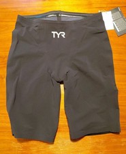 TYR Invictus Solid Black Jammer Competitive Mens Size 30 NEW FINA Approved