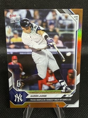 Aaron Judge Passes Mickey Mantle Multi HRs - 2026 MLB Topps NOW Orange Foil 1/25