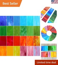 Vibrant 6x4 Inch Tiffany Style Stained Glass Sheets - Mosaic Art Supplies