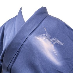 Japanese Vintage Kimono Tsukesage Silk Crane Made in Japan eb-1997