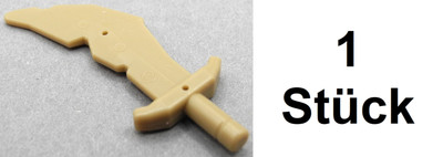 1x LEGO 60752 Minifigur Zubehör Waffe Schwert Scimitar Kerben Dunkelbeige