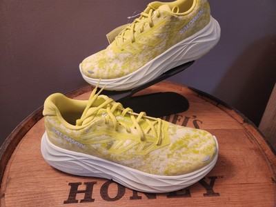 Salomon Aero Glide 2 Mens Running Shoes Yellow Comfort Sports Trainers Sz 14.0
