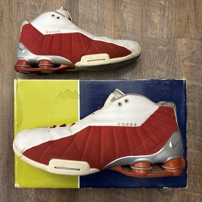 Nike Shox BB4 OG Varsity Red White 2000 Vince Carter Size 13 Sneakers 830218-101