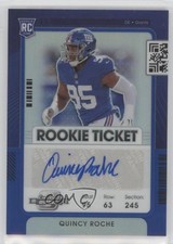 2021 Contenders Optic Rookie Ticket Blue Prizm 83/99 Quincy Roche #187 Auto 10p6
