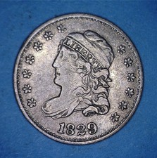 ANACS AUTHENTICATED 1829 TOUGH V-15 LM-17 EF-40 LIGHT GRAY TONING - *78779740