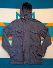 J Crew Field Mechanics Jacket Hooded Full Zip Button Utility Chore Barn Coat XS