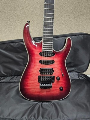 Jackson Pro Plus Series Soloist  SLA3Q, Ebony Fingerboard, Fuschia Burst, case