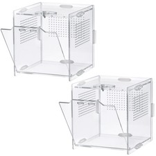 2 Pack Jumping Spider Enclosure 4''x4''x4'' Acrylic Arboreal Reptile Tank 0.0...