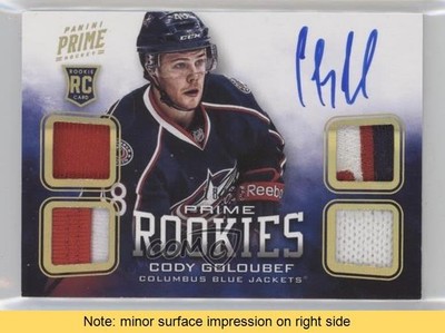 2012 Panini Prime Rookies Holo Gold 18/25 Cody Goloubef Rookie Auto RC READ 0e5