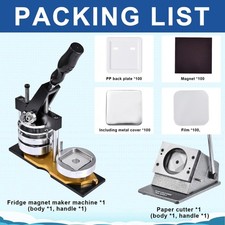 Magnet Maker Machine 2X2In Fridge Magnet Badge Maker Kit w/Materials