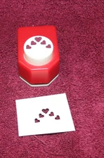 Corner Paper Punch - Hearts - .75" One Side  1" Across