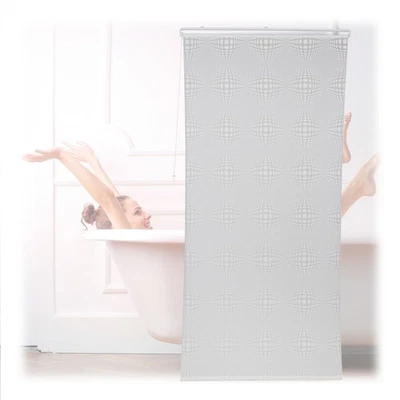 Duschrollo Duschvorhang Badezimmer-Rollo Duschjalousie Badewannenrollo PVC - Bild 1 von 3