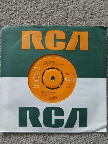 ELVIS PRESLEY - IF I CAN DREAM / MEMORIES  7" VINYL SINGLE UK RCA 1969
