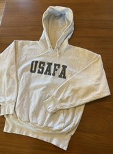 Vintage USAFA Air Force Academy Hoodie Mens L Reverse Weave USA Made Sweatshirt