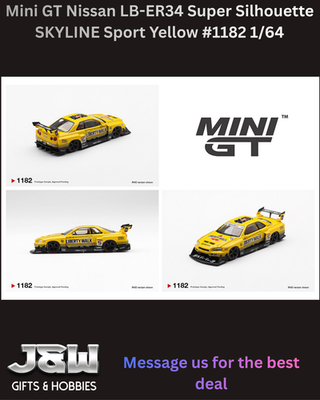 Mini GT (JDM) Nissan LB-ER34 Super Silhouette SKYLINE Sport Yellow