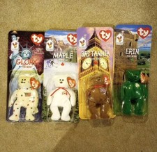 TY BEANIE BABIES MCDONALDS INTERNATIONAL SET 1999 Glory Maple Erin Britannia