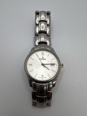 【説明要確認】FENDI REGISTERED MODEL QUARTZ FENDI Stainless Steel Diamond Mother of Pearl 25mm Classico