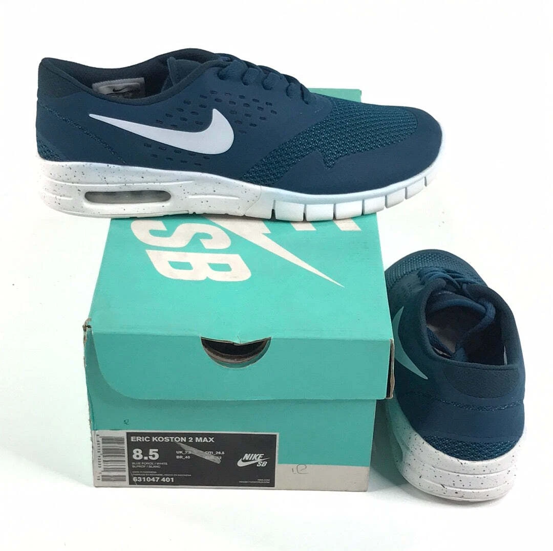 Nike SB Eric Koston 2 Max Blue Force/White U.S. Size 8.5 631047 401 | eBay