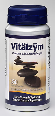 VITALZYM, 360 Gel Caps  FREE CD ,Systemic Enzymes, FIBROIDS,JOINT PAIN E-MAIL US