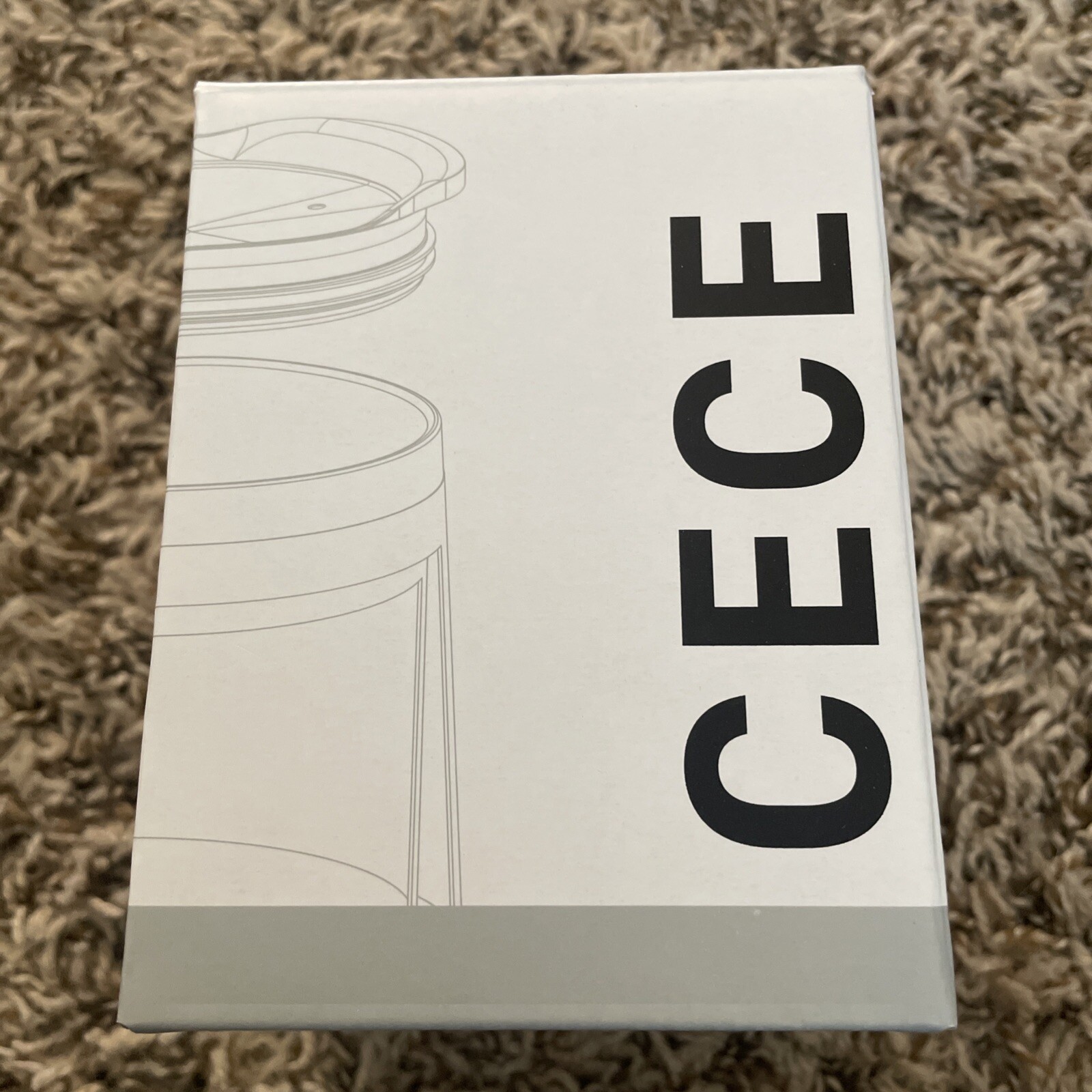 CECE 12oz Stainless Steel Tumbler  With Initial “S” Color Gray