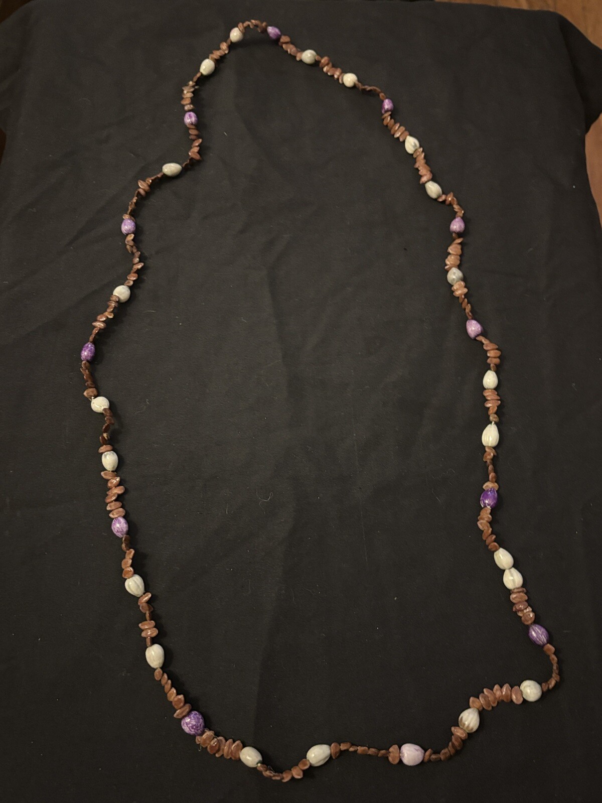 Multi-Colored Beaded Stone Statement Necklace Boh… - image 1