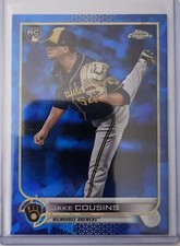 Jake Cousins RC 2022 Topps Chrome Sapphire Milwaukee Brewers #20 Rookie Card . rookie card picture