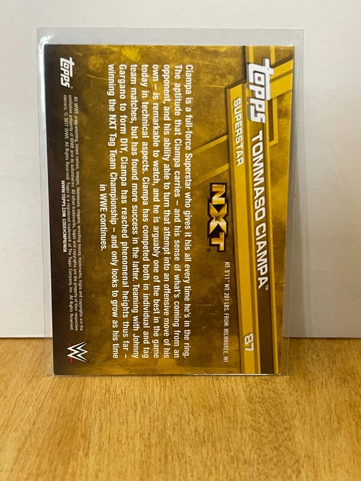 2017 Topps WWE NXT Superstar - #87 TOMMASO CIAMPA - Image 2 of 2