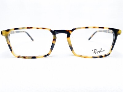 NEW Ray Ban RB5372 5879 Unisex Havana Yellow Rectangle Eyeglasses Frames 54/18