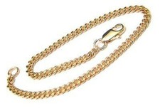 Chain Link Bracelet Dainty 24K Gold gp 7 inches Lifetime Warranty Made in USA