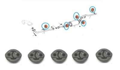 JPL TOYOTA HILUX VIGO KUN25 2.5TD KUN26 3.0TD Auspuffhalter Gummis 2005-2017