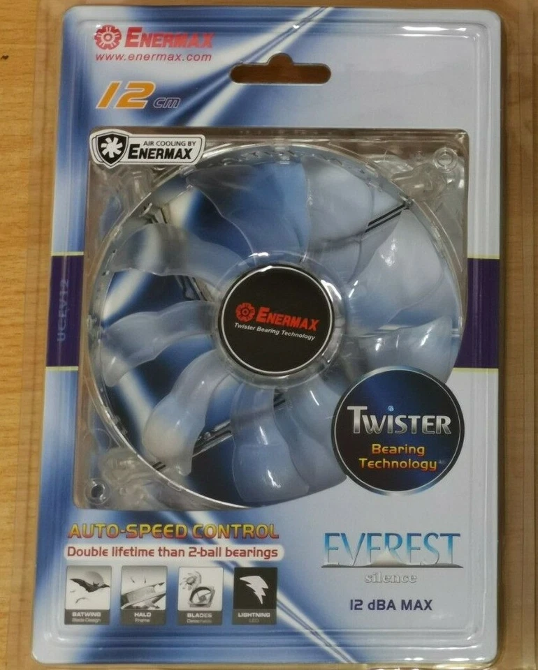 Enermax Everest magnet Bearing 12cm case Fan detachable blade UCEV12 Blue LED - Image 2 of 4