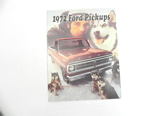 VINTAGE 1972 FORD PICKUPS DEALERSHIP SALES BROCHURE SPECIFICATION INFORMATION