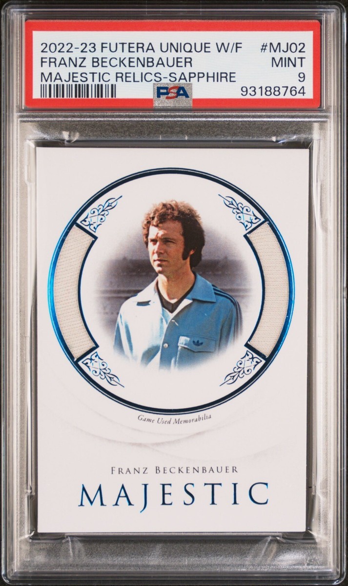FRANZ BECKENBAUER PSA 9 2022 FUTERA FOOTBALL MAJESTIC RELICS