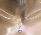 925 Sterling Silver .02ct VS G diamond "LOVE" pendant necklace 2.5g womens 18" — photo 7