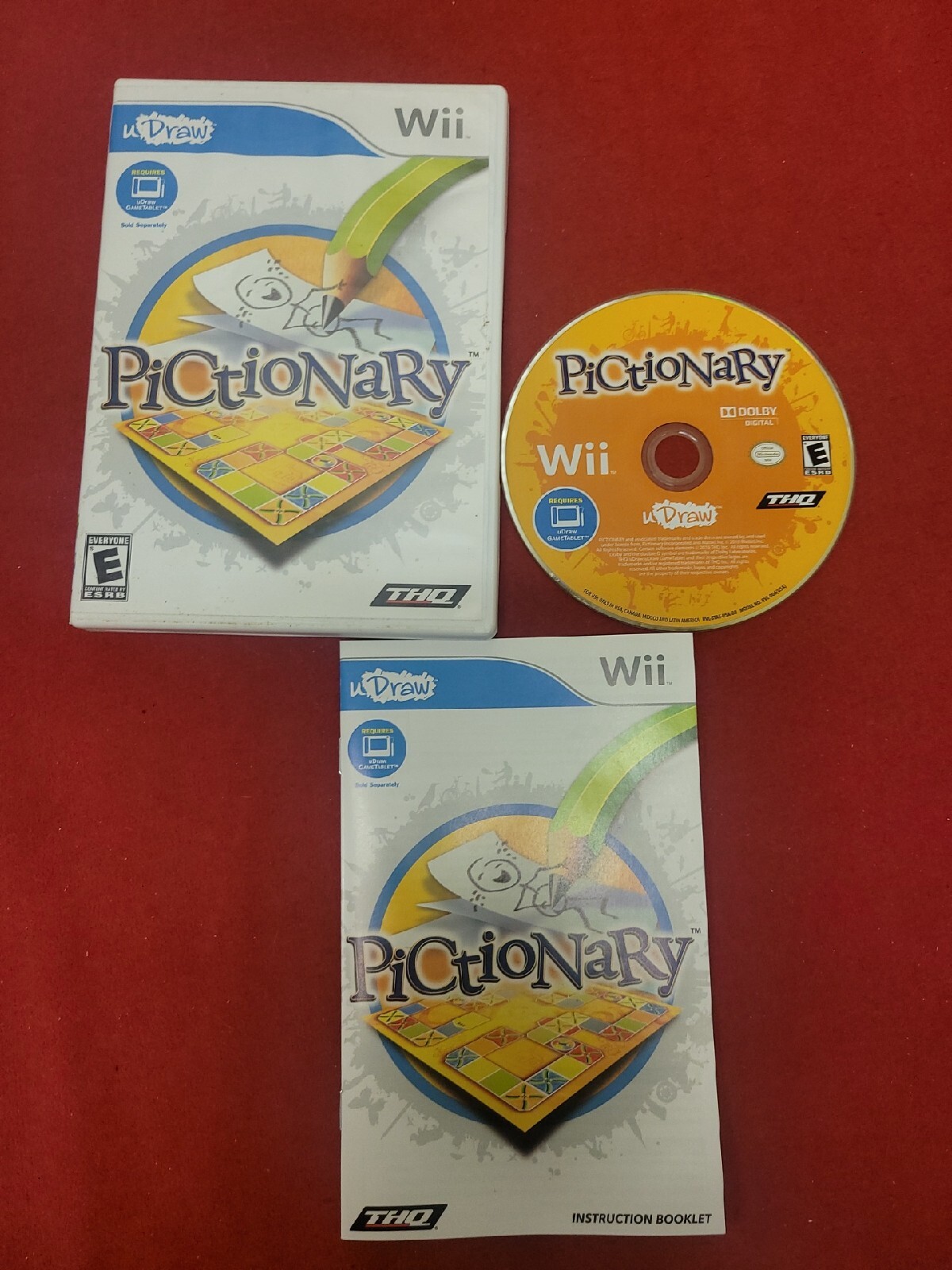 Pictionary - Udraw - Nintendo Wii - Complete w/ Manual - Tested