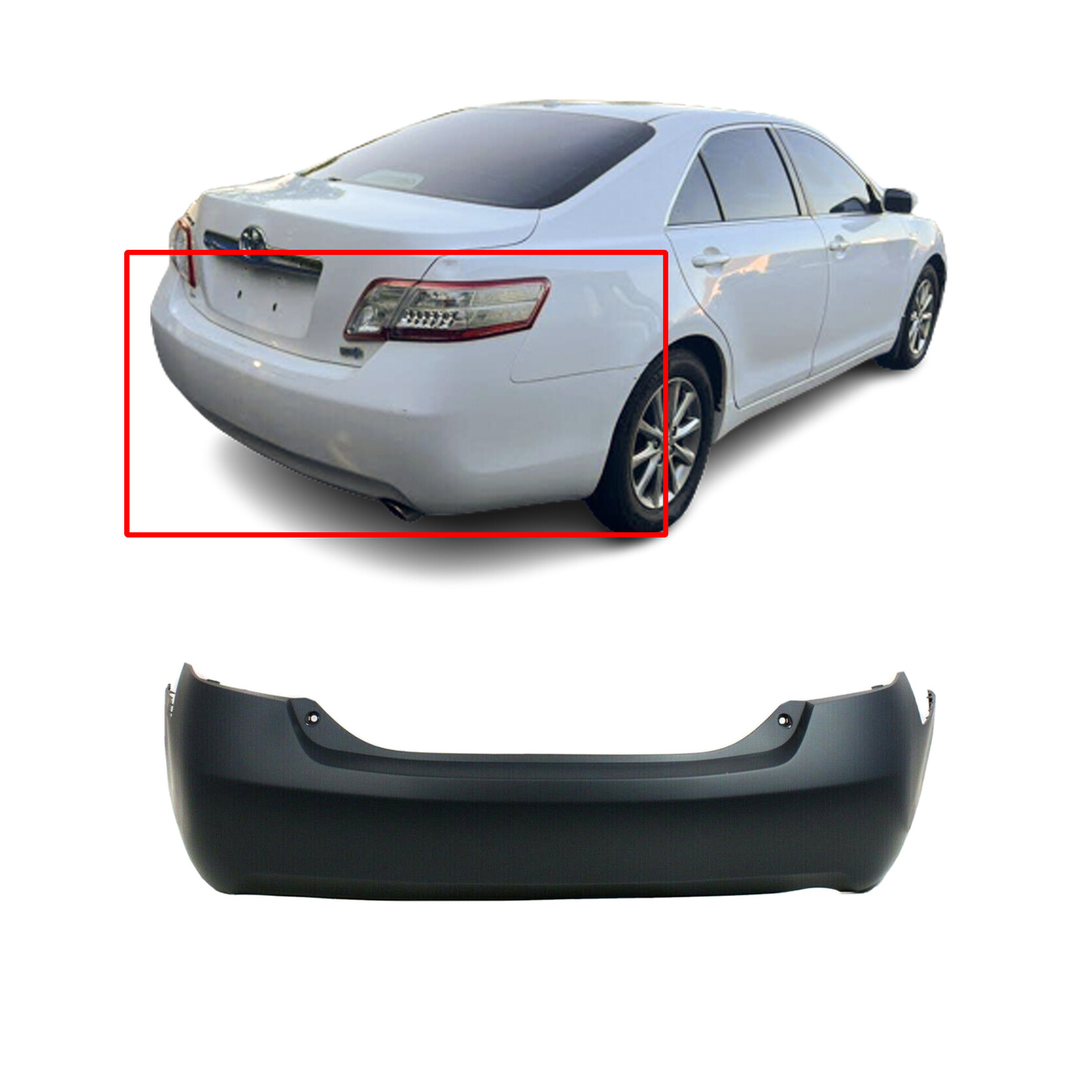 Rear Bumper Cover For 2007-2011 Toyota Camry Hybrid Primed 