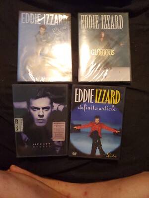 Eddie Izzard 4 Dvd Lot-Circles, Definite Article, Dressed To Kill, Glorious
