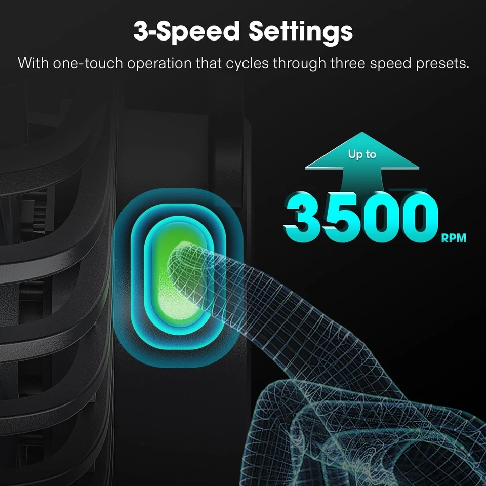 VIVOSUN AeroWave D4, 4” Grow Tent Clip Fan with Detachable Hook, Black,2-Pack - Image 3 of 4