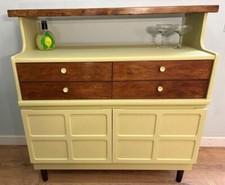 Nathan Squares Rustic Top Sideboard / Cocktail Bar / Retro - SALE PRICE!