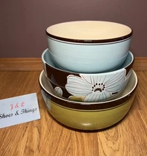 Laurie Gates Set Of 3 Nesting/Mixing/Serving Bowls Ava & Hannah Collections EUC