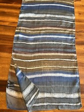 Lovely Berkshire Multicolored Striped Scarf 13  By 60  Polyester