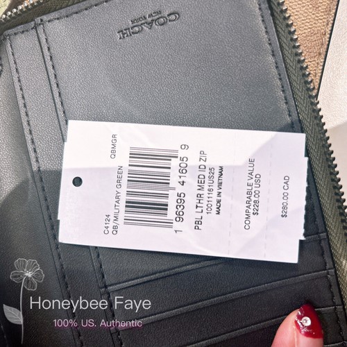 NWT Coach Medium Id Zip Wallet In Signature Canvas/Jacquard CW781/C4124/CAP29 - Picture 78 of 121