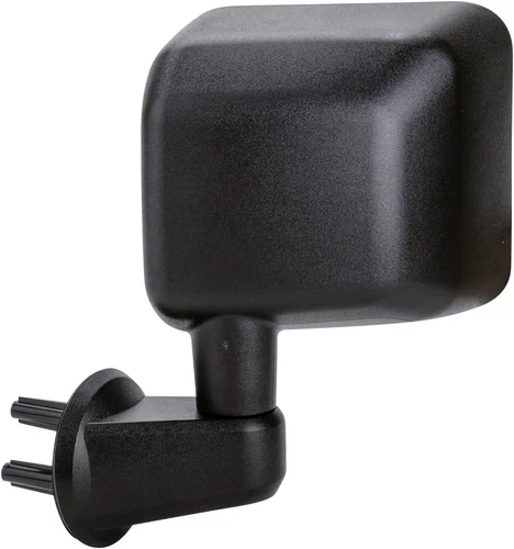 Mirror For 2007-2010 Jeep Wrangler (JK) Left Side Manual Folding Textured Black